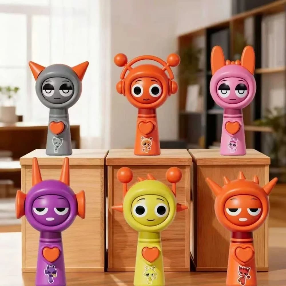 9,8 cm Mini Sprunki Giocattolo che cambia volto Film Sprunki Wenda Action Figure Modello Figurine di bambola con portachiavi Regalo per bambini