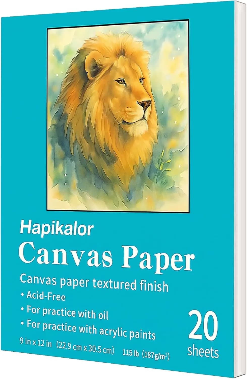 Mixed Media Canvas Sketchbook 9x12" 20 Sheets 187gsm for Acrylic, Oil, Markers