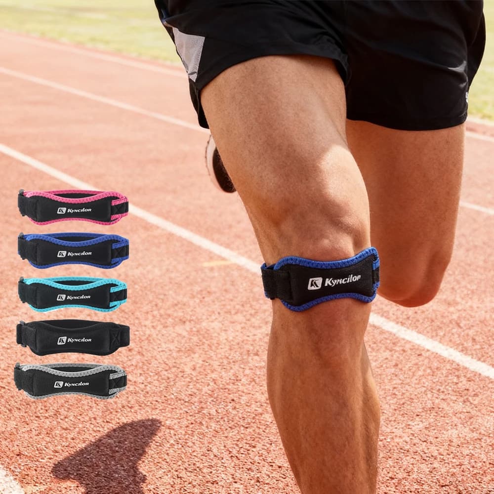 Supporto Regolabile per Tendine Rotulee, Fascia Compressiva per Ginocchio con Assorbimento degli Urti per Basket