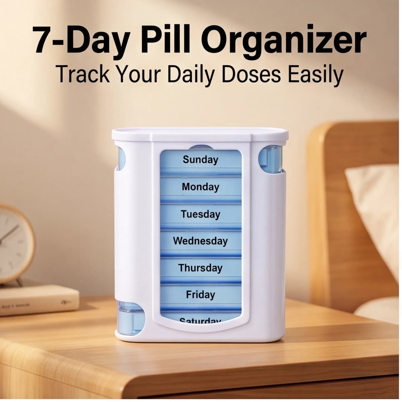 7 Day Week Pill Box Organizer Tablet Holder Medicine Tablet Drug Holder Storage Box Pillbox Case Organizer Container Kit Drugs
