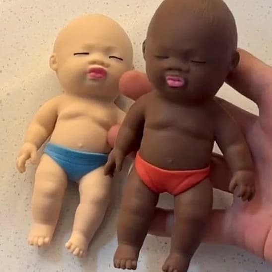 Bambola Nera Antistress da Spremere, Piccola Bambola Africana, Bambola Strana, Interessante, Divertente e Brutto, Giocattolo Ventilato, Giocattoli per Bambini