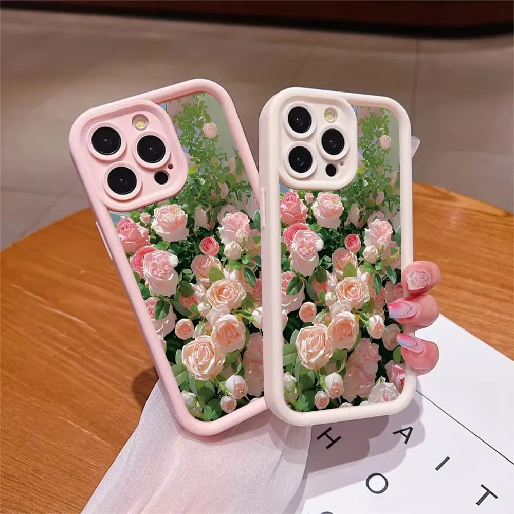 Trendy Fresh Flowers Phone Case For iPhone 17 16 15 14 13 12 11 Pro Xs Max Mini 8 7 Plus Air 17e 16e XR X Soft Silicone Cover