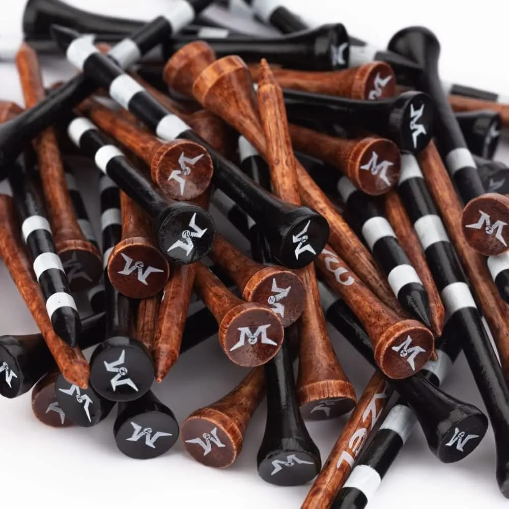 Tee da Golf in Legno Naturale di Bambù 2 3/4 3 1/4 Pollici, Confezione da 50 o 120 Pezzi, Riduce l'Attrito e la Rotazione Laterale, Supporto Stabile