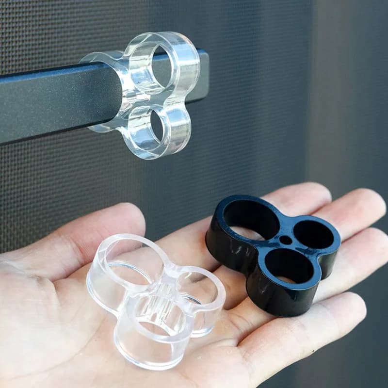 Five black silicone door stopper rings vibration-absorbing rubber wall protectors, quiet door handle buffers, suitable for home
