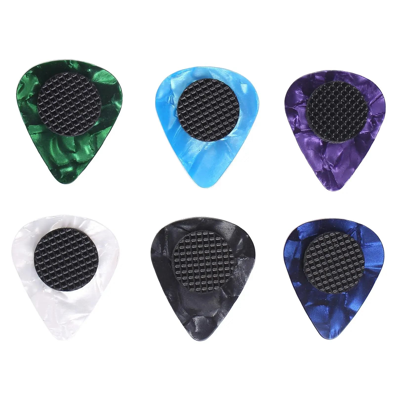 Non Slip Guitar Picks Grips Set Rubber Pick Holders for Electric Guitar Accessories and Specification for Guitar