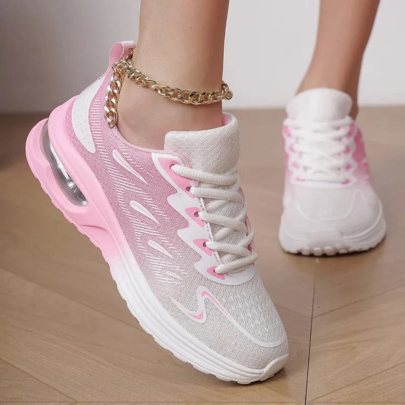Sneakers da Donna, Scarpe da Passeggio, Scarpe Sportive alla Moda con Cuscinetto d'Aria, Traspiranti in Mesh