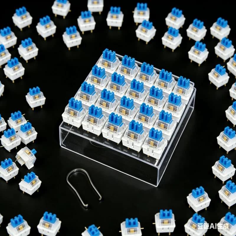 Interruttore Tastiera 50/100 Pezzi, Clicker Tastiera, Ricambio Tasto 3 Pin, Switch Tattile per Tastiere Meccaniche Stile MX