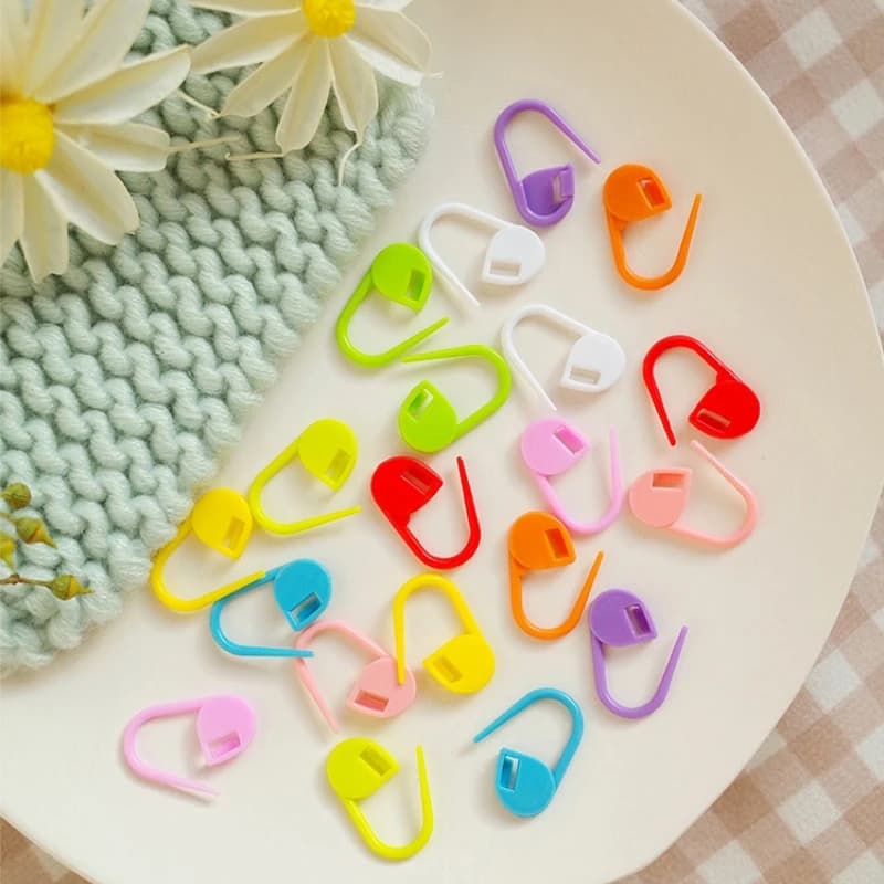 30/50/100PCS Knitting Craft Sewing Needle Tool Plastic Locking Stitch Markers Crochet Hooks Safety Sewing Supplies