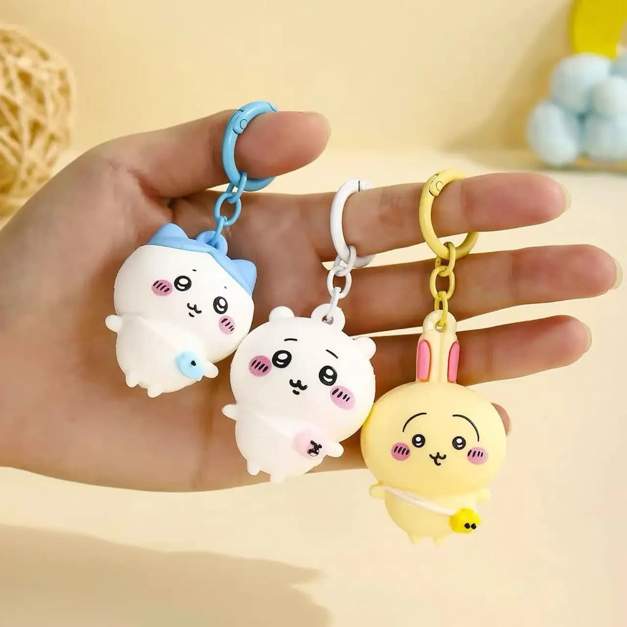 Ckw 3D Silicone Keychain Cute Usagi Hachiware Bag Charm Pendant