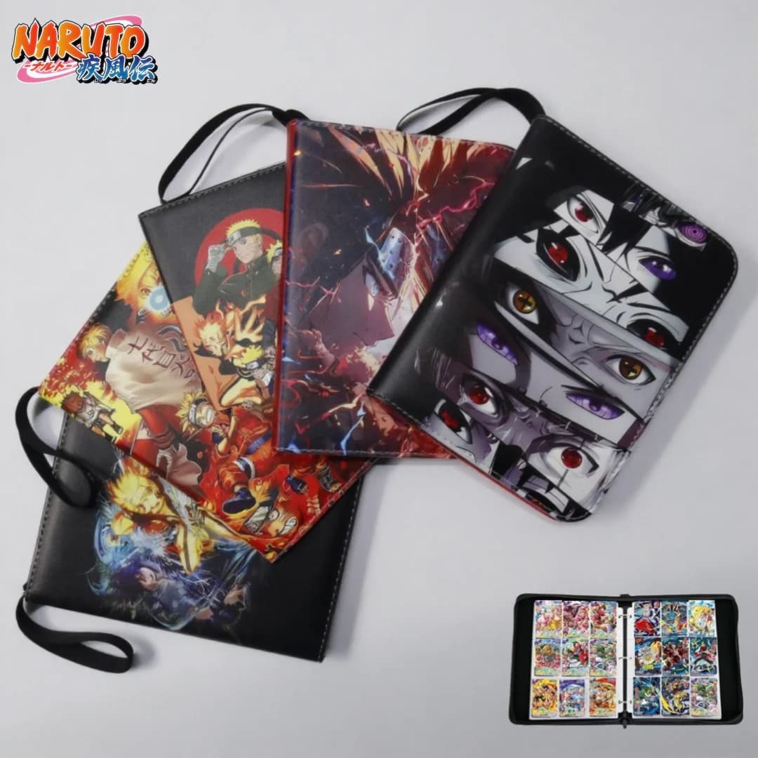 Naruto Card Binder One Piece Kakashi Sasuke Photo Album Zipper Book 400/900 Pocket Holder TCG Cards Storage Anime Albums Gift