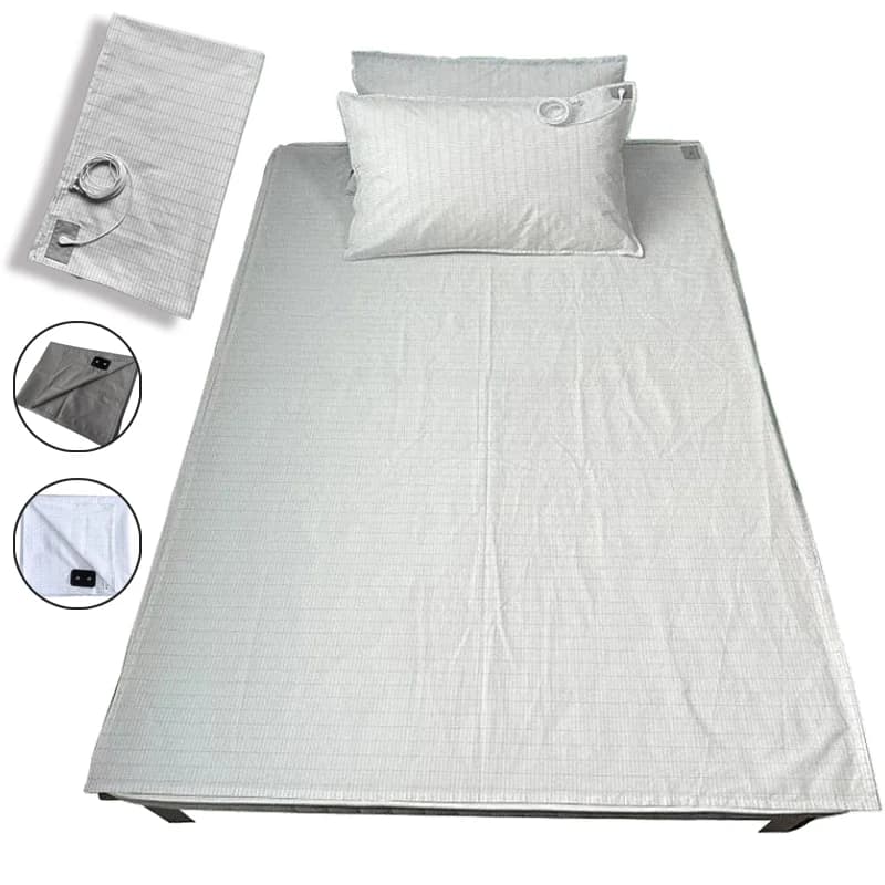 Soft and Conductive Antistatic Sheet with AU/UK/EU/US Spine, Antistatic Fiber for a Better Sleep and Natural Health