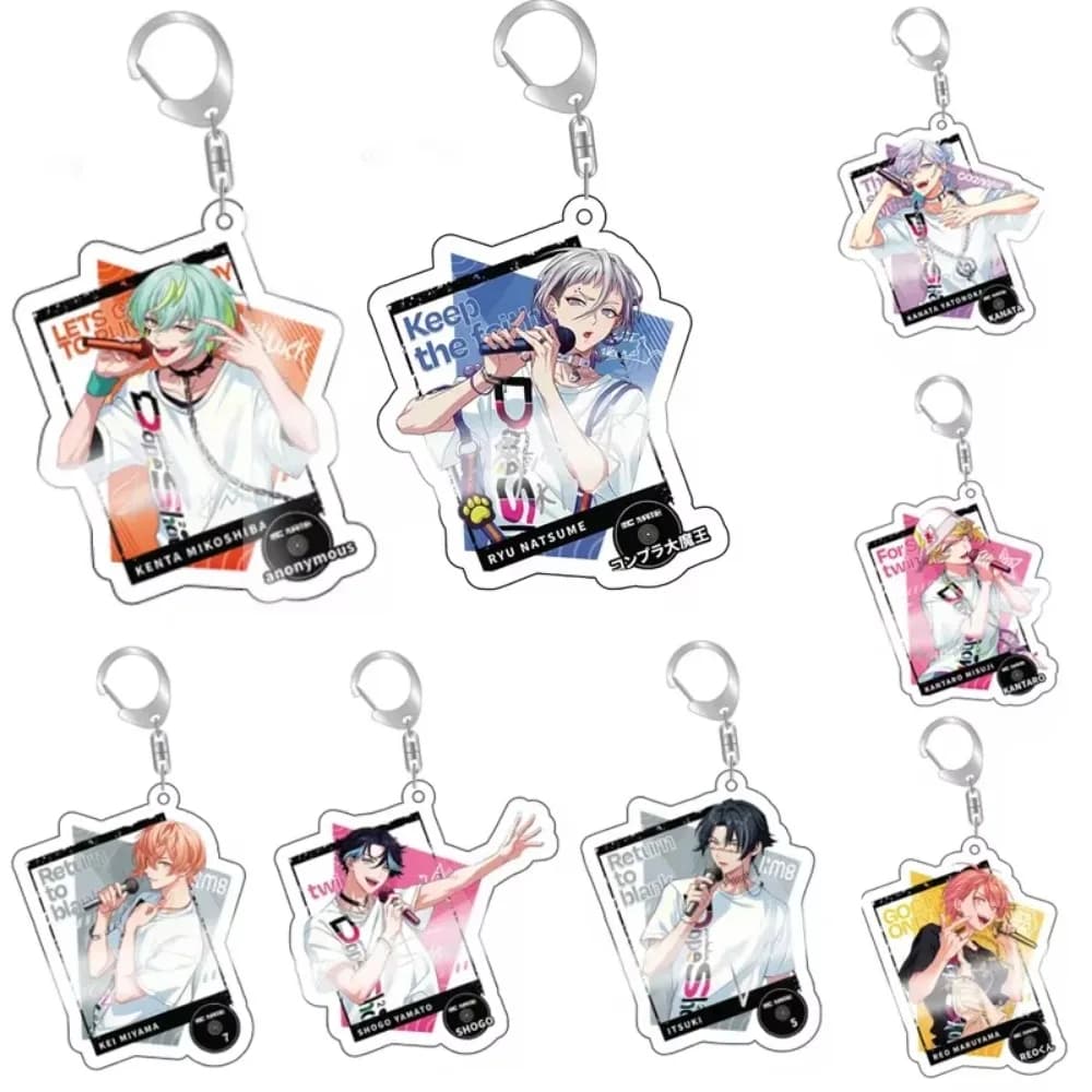 Anime Paradox Live Cosplay Figura acrilica Portachiavi con ciondolo Portachiavi Ventole Giocattolo per bambini Bambola Raccogliere regali modello da scrivania all'ingrosso