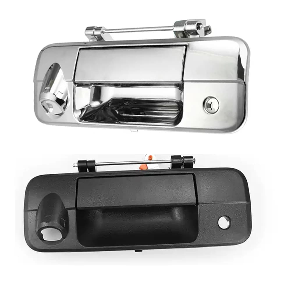 Maniglia portellone posteriore 69090-0C050 con foro per fotocamera compatibile con Toyota Tundra 2007-2013 testurizzato nero/cromo 1 pz