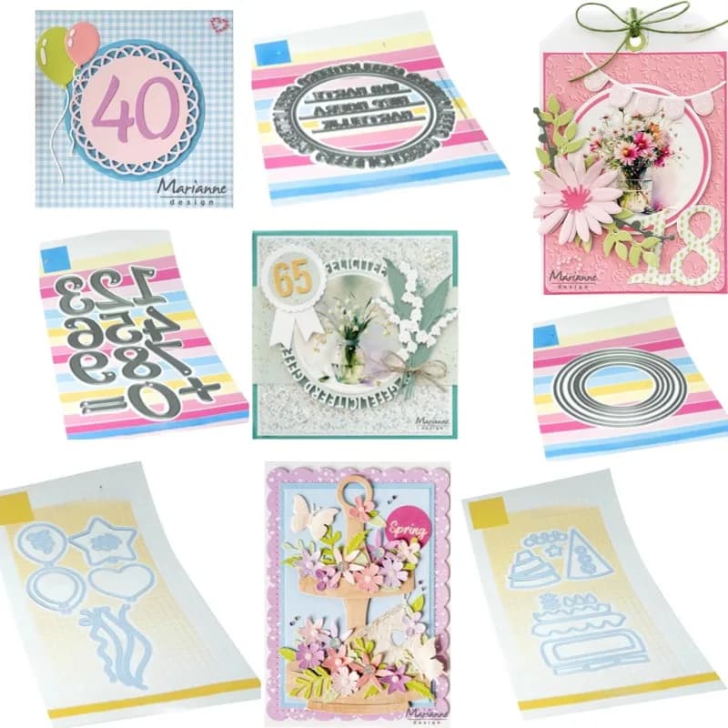 Palloncini di varie forme Fustelle in metallo Scrapbook Diario Decorazione Stencil Modello di goffratura Biglietto d'auguri fai da te fatto a mano