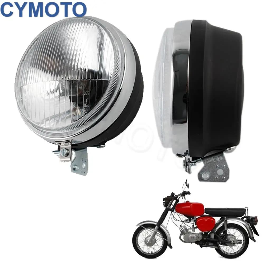 Moto Faro Rotondo Completo Luce Anteriore Per Simson Faro S50 S51 S70 Motorrad Scheinwerfer Testa Della Lampada Accessori