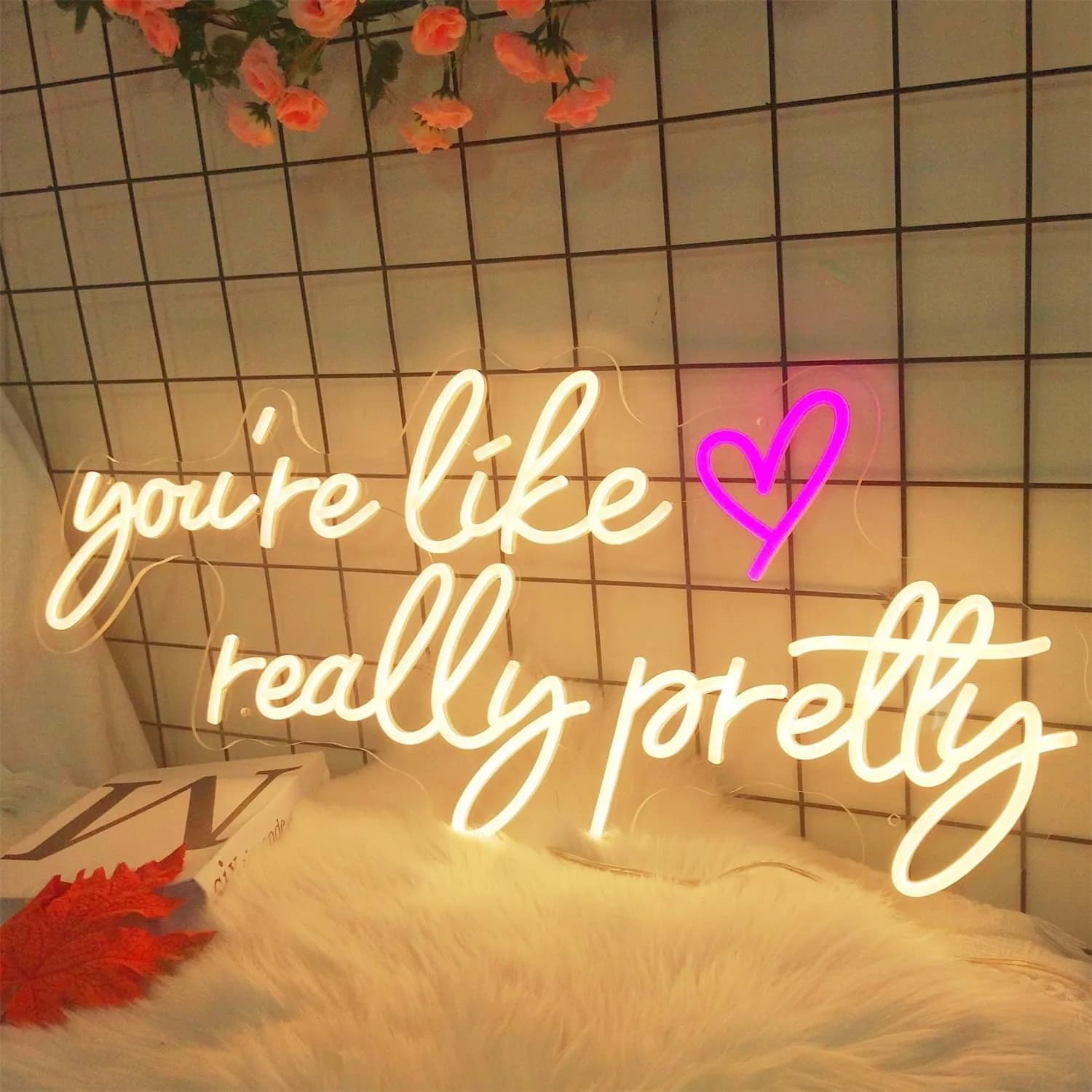 Insegna al Neon LED 'You're Like Really Pretty', Decorazione da Parete Luminosa per Matrimoni, Compleanni, Camere da Letto, Bar, Pub e Club