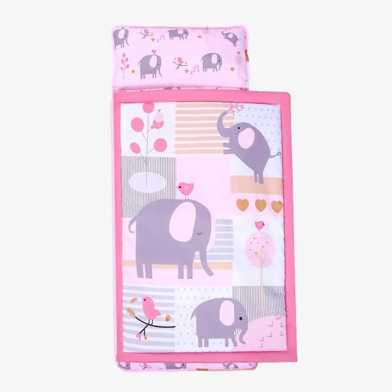 Children's nap pad with pillow and blanket, children's sleeping bag Extra Large for portable camping mats for kindergarten