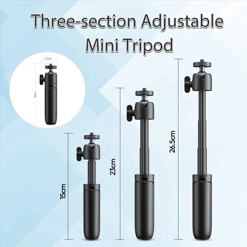 【GLAD】MT88 Treppiede Selfie Stick per fotocamera smartphone Treppiede portatile Treppiede da tavolo per clip per zaino Uka