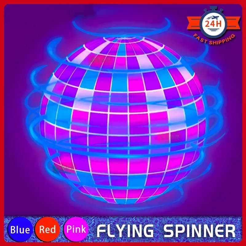 Cyclotron Flying Ball Pro Magic Boomerang Spinner Toys with LED Lights UFO Fly Orb Children Kids Toys Christmas Gifts