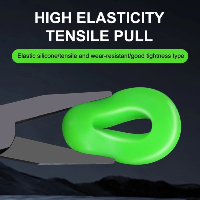 10 pezzi di protezione di fissaggio canna da pesca tappo antiscivolo supporto per asta anello in silicone clip per asta a mano