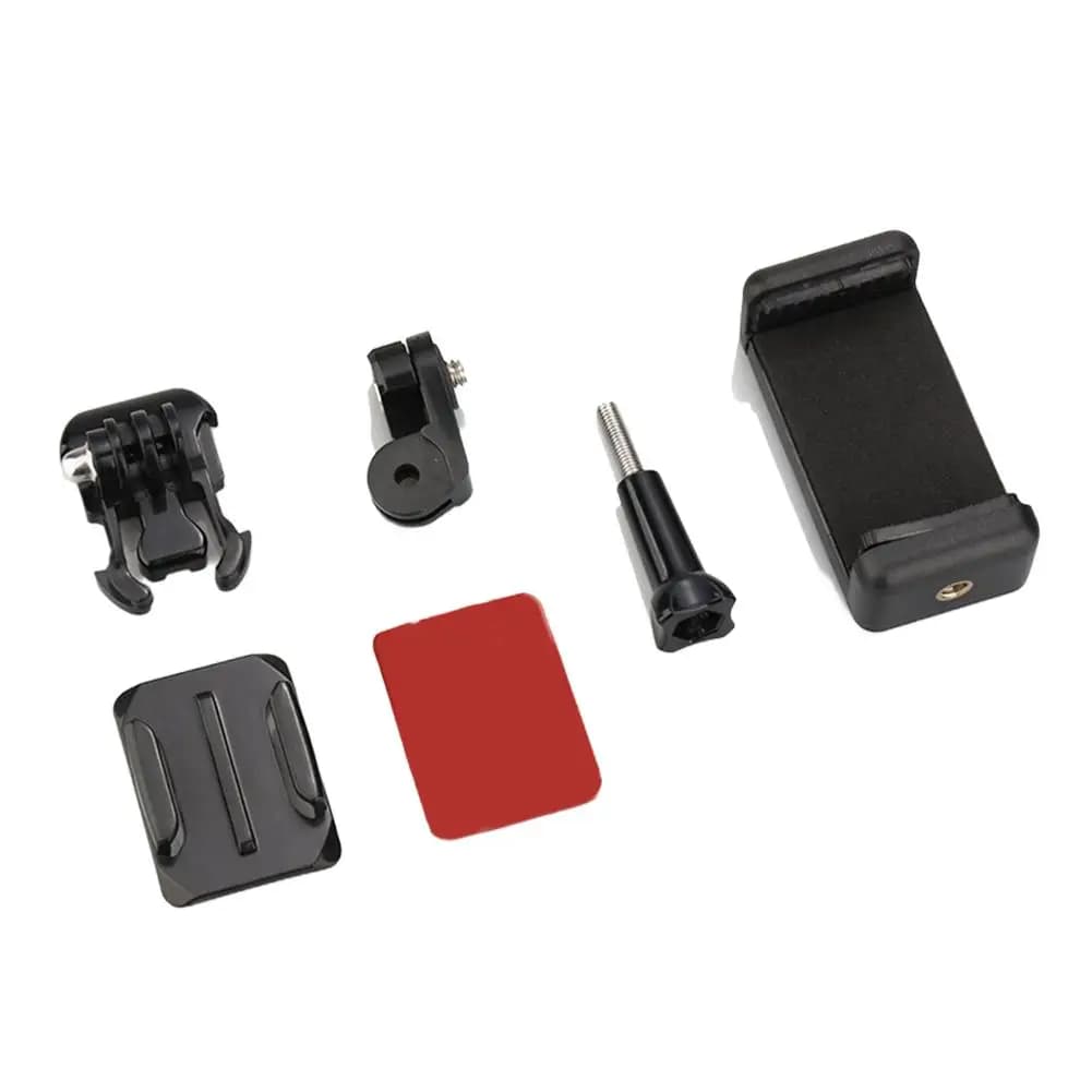 Supporto da tiro per telefono cellulare montato su casco, accessori orizzontali per base da moto, guida fotografica verticale e fissa M2L0
