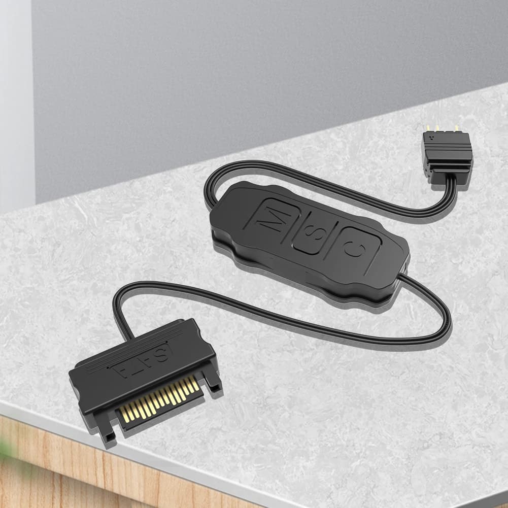 RGB Sync Controller Cable for LED Strip Lights Wireless Control PWM HUB RGB Lighting Mode Switch Cable