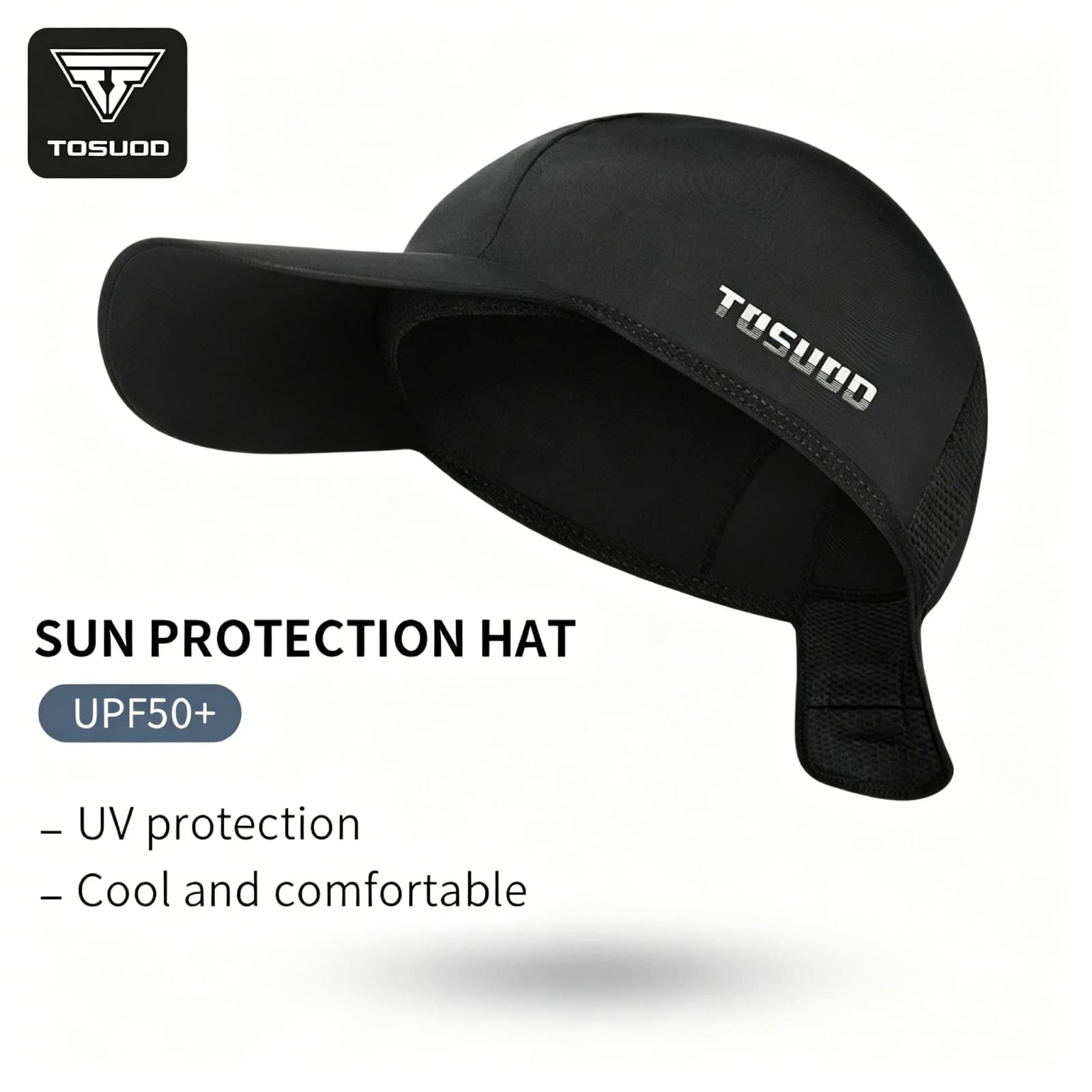 TOSUOD UV Protection Ice Silk Cycling Cap Quick Dry Moisture Wicking Breathable Sun Hat for MTB Road Bike Riding