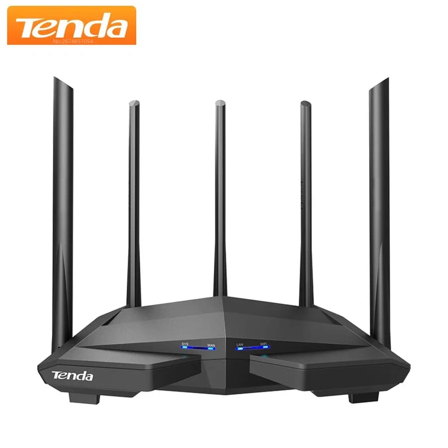 Tenda AC11 Gigabit Router WiFi AC1200 Dual Band 2.4G 5GHz MU-MIMO Gestione controllo app intelligente con amplificatore di segnale 5 antenne