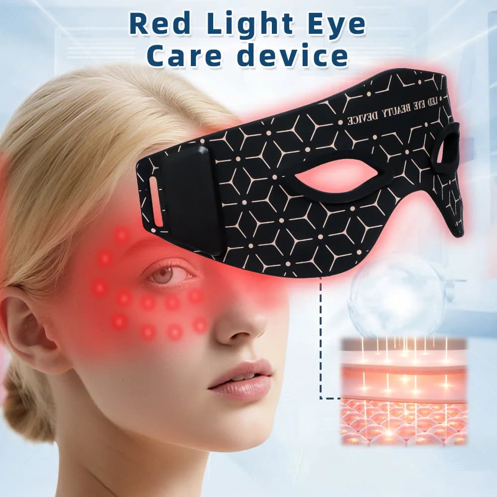 630NM 850NM Red Light Therapy Eye Mask Device Near Infrared Eye Mask Eye Massager Beauty Care Device Eye Bags Remover Device