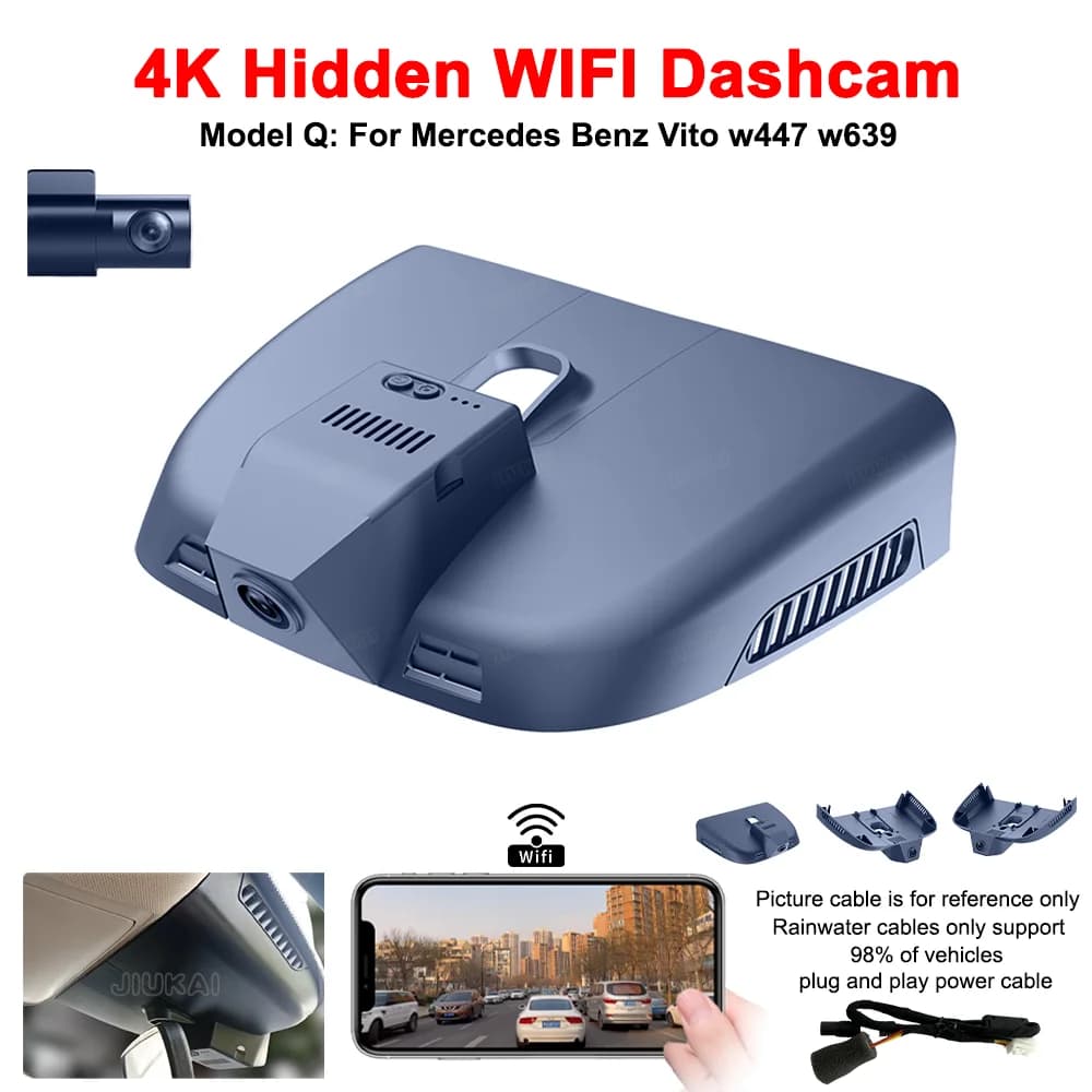 Per Mercedes Benz Vito Tourer Panel Van Mixto w447 w639 anteriore e posteriore 4K Dash Cam per Car Camera Recorder Dashcam WIFI Car Dvr