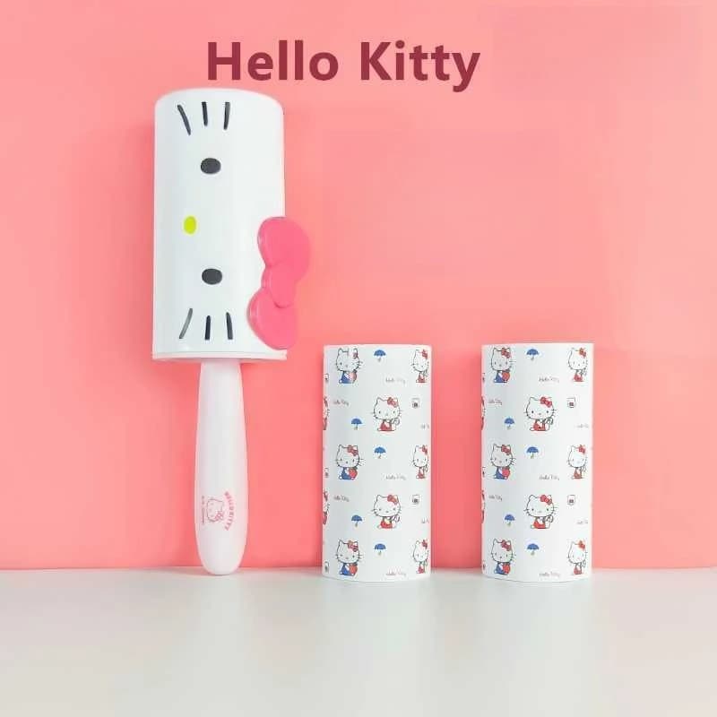 Hello Kitty Cartoon carino portatile lanugine rullo vestiti polvere fluff peli di animali domestici spazzola appiccicosa rotoli vestiti cappotto lanugine rullo di rimozione