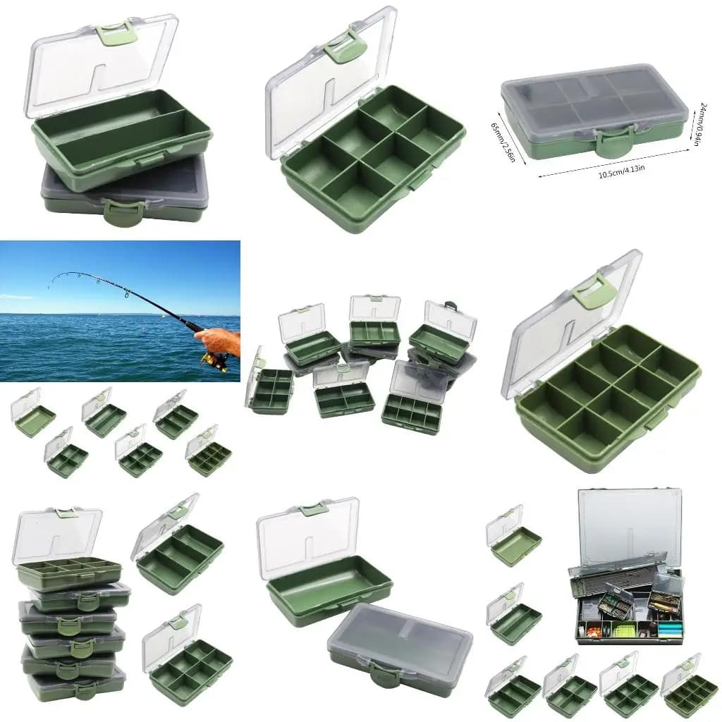 Q39E Fishing Tackle Box Hooks Storage Box Carp Fishing Tackle Box Baits Boxes for Fishing Equipment 105x65x24mm Tackle Tools