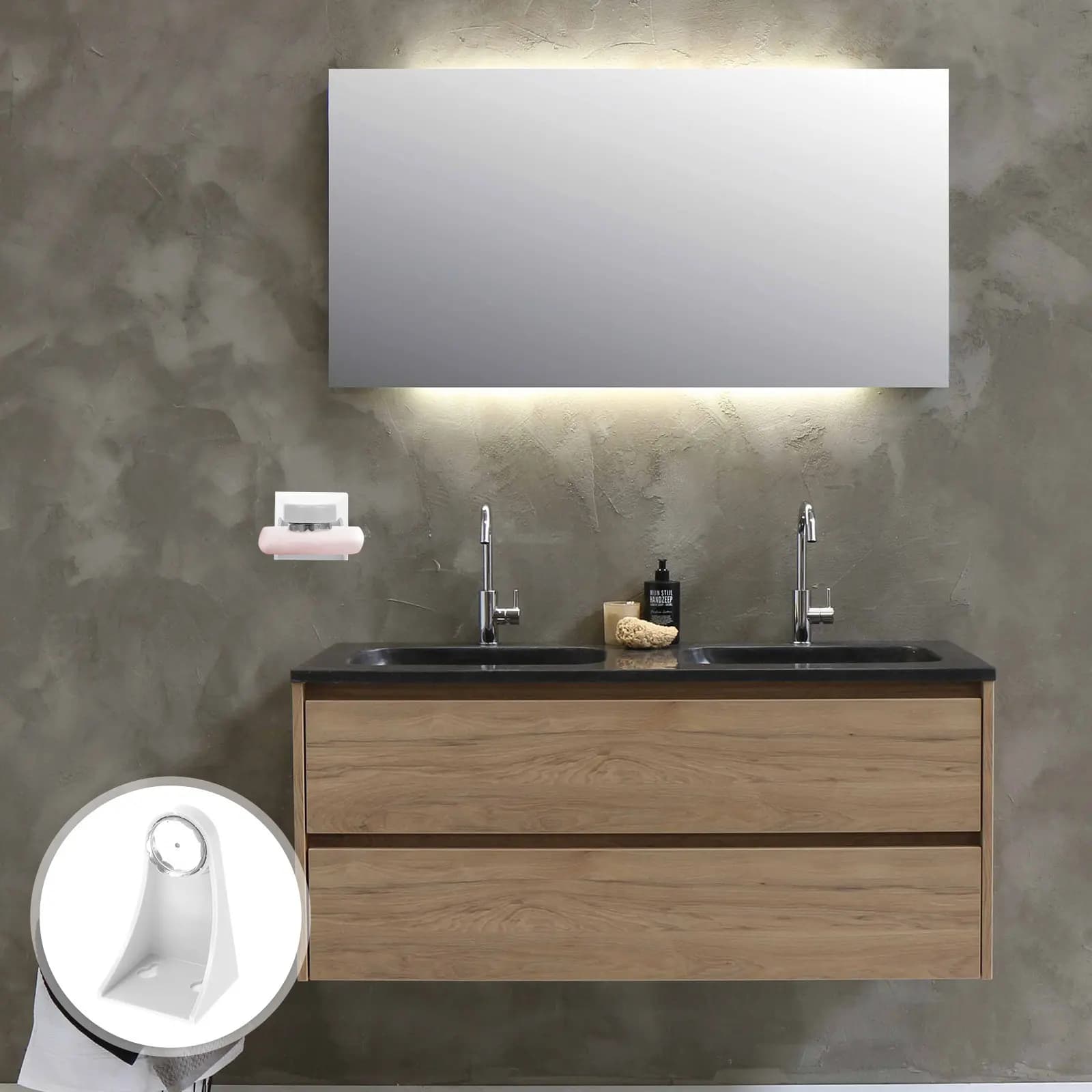 Portasapone Magnetico in ABS da Parete per Bagno, Doccia, Viaggio - Igienico, Pratico, per Piastrelle, Vetro, Specchio