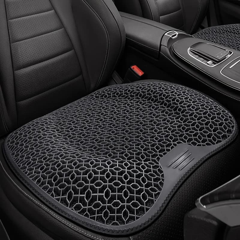 Cuscino per sedile in gel da 1 pezzo: design a nido d'ape per auto/ufficio | Cuscinetto traspirante e lavabile in lavatrice, supporto ergonomico e leggero