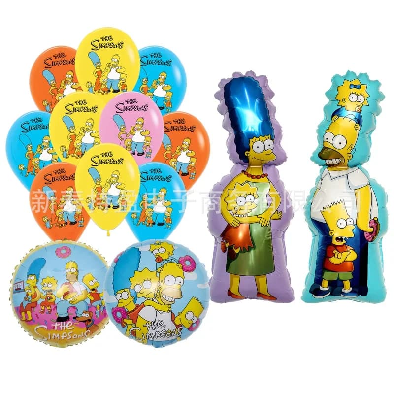 Simpsons Ballon Party Supplies Decorations Kids Birthday Famliy Home Latex Foil Ballons Cartoon Party Decoration Kids gift