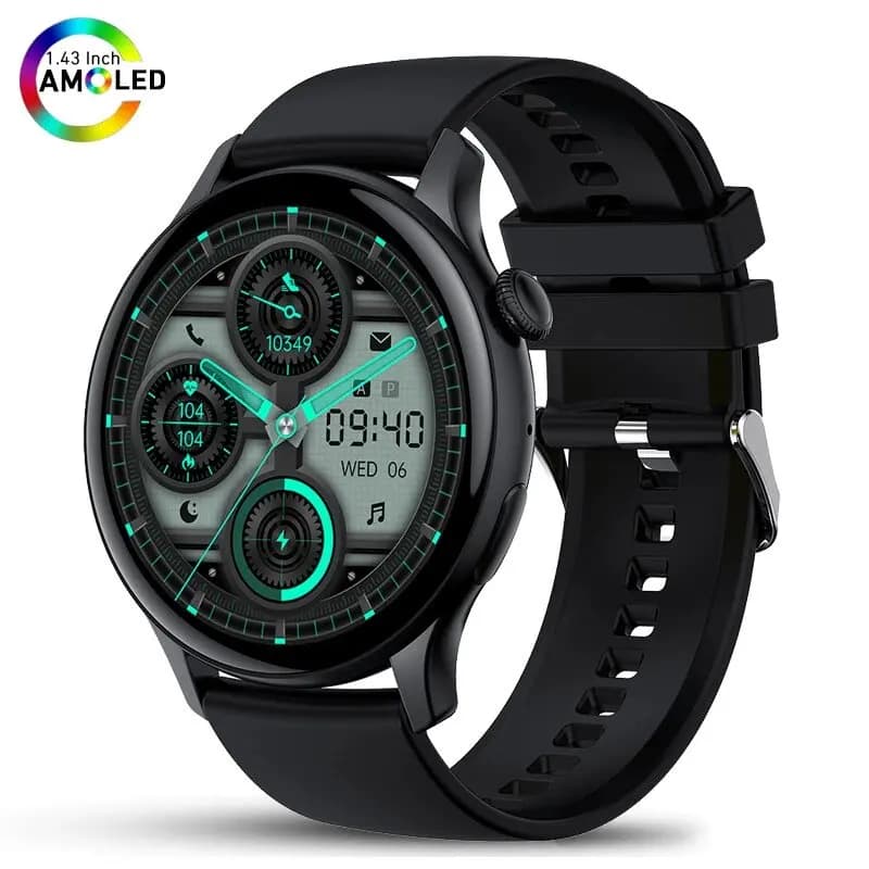 Schermo AMOLED da 1,43 pollici Smart Watch Schermo da donna Mostra sempre Assistente vocale IP68 Impermeabile 2026 Chiamata Bluetooth Smartwatch da uomo