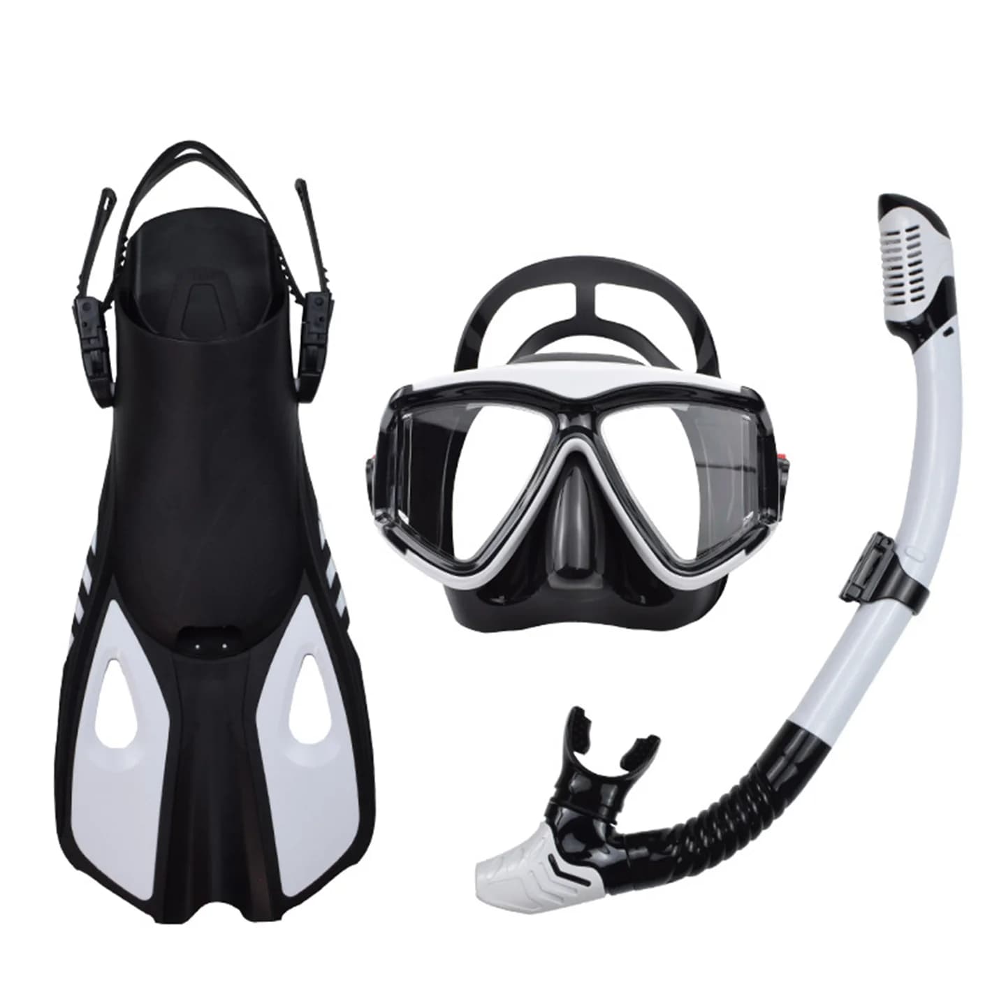 3 piece snorkeling set for adults and children, diving/punch glasses, professional beach swimming equipment