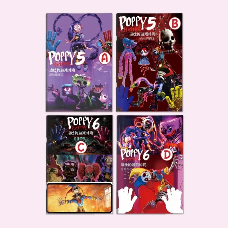 New Game Poppy Playtimes Series Drawing Book Cute Cartoon Character Creativity Children Drawing Coloring Book Stationery