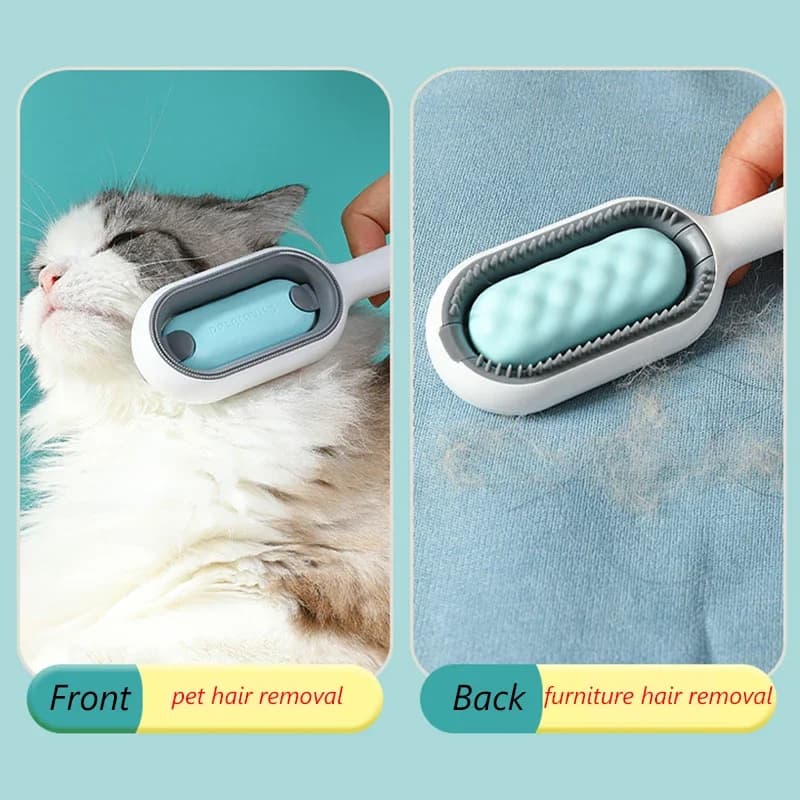 Prodotti per animali Spazzole per depilazione a doppia faccia per cani e gatti Pettine per toelettatura per animali domestici con salviette Spazzola per gattini Accessori per gatti