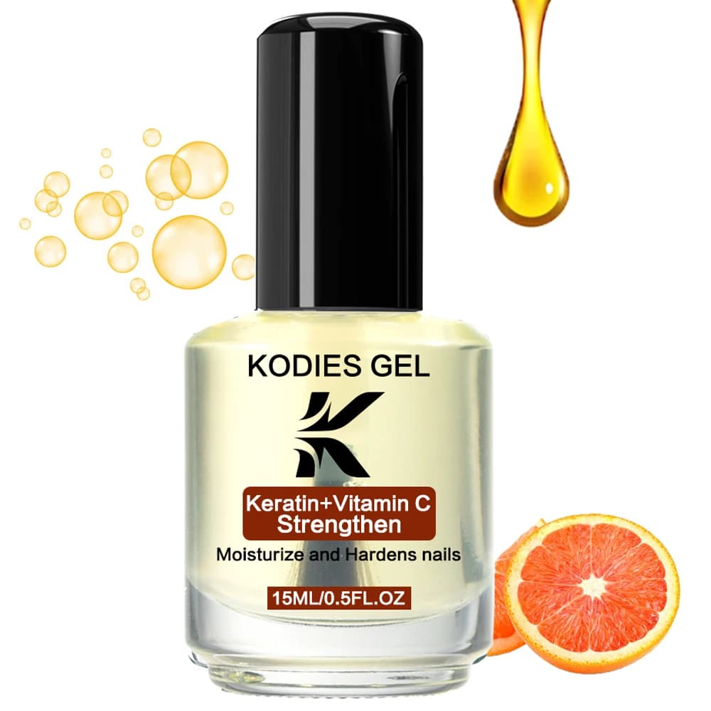 KODIES GEL Keratin Vitamin C Oil for cuticles 15ML Hydrating and hardening nail growth Hydrating oil Serum Care