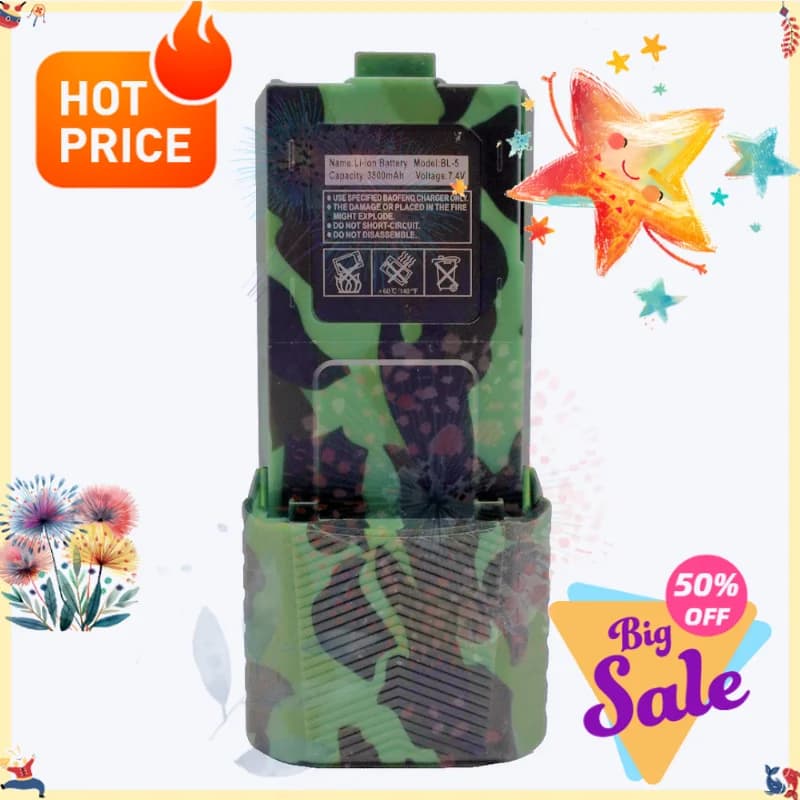 SWZY BL-5 3800mAh 7.4V UV-5R Extended Battery UV 5R USB Charge Cable for Baofeng Walkie Talkie UV5R UV-5RE BF-F8+ UV-5RA Camoufl