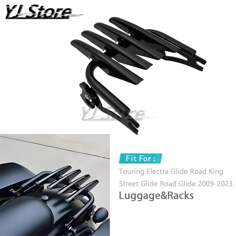 Montaggio portapacchi Stealth adatto per Harley Touring Electra Glide Road King Street Glide Road Glide 2009+ staccabile due in poi