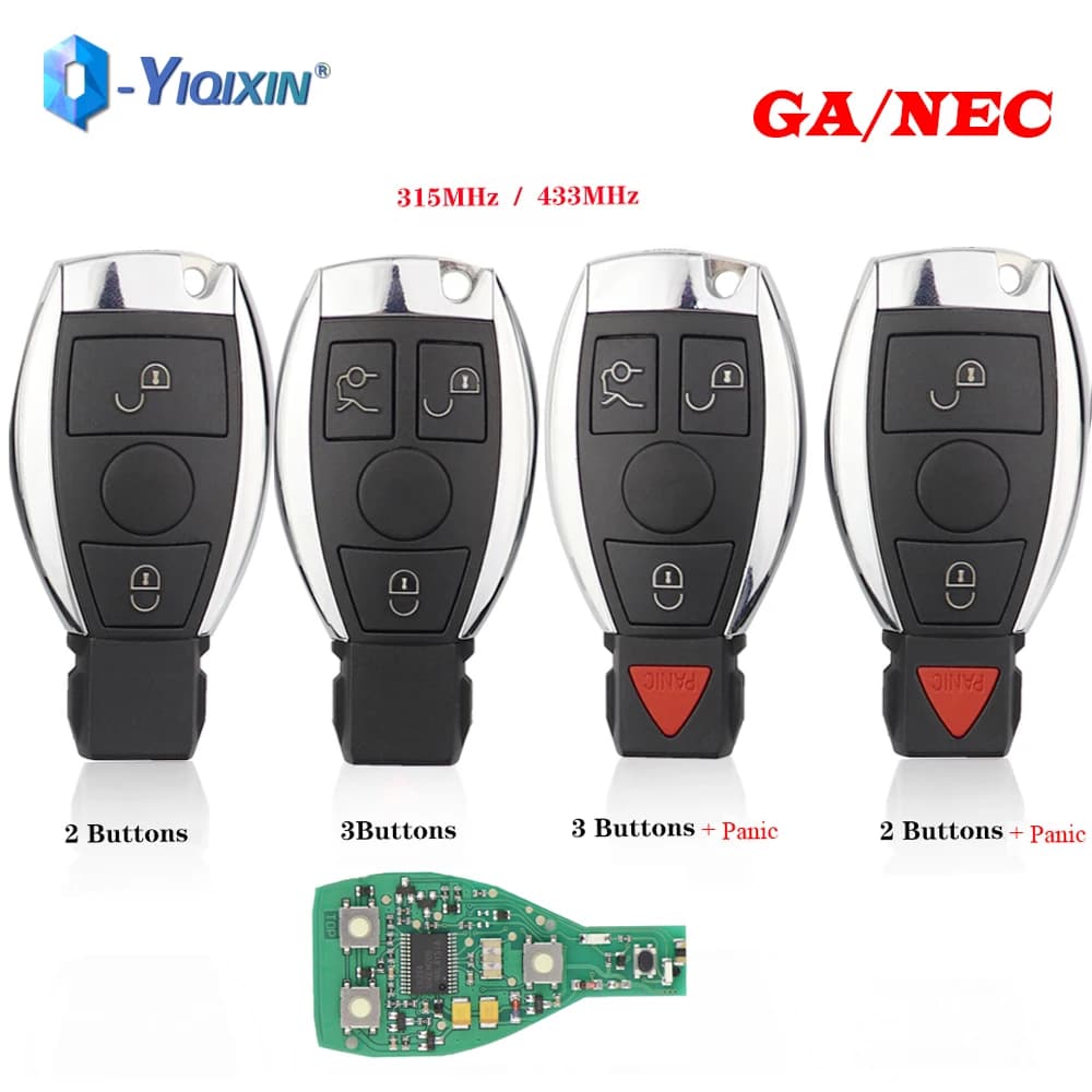 YIQIXIN Smart remote control car key for Mercedes Benz ABESEG Class W203 W204 W209 W210 W211 W212 W221 W222 BGA/NEC Fob