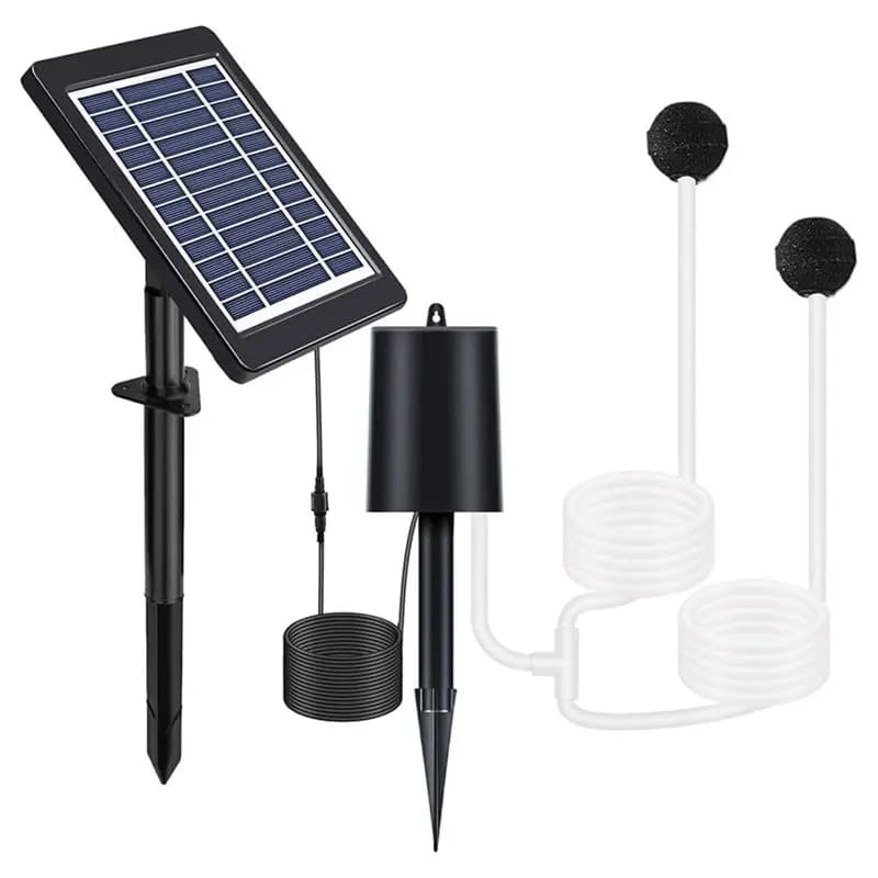 ABWP-Solar Powered Oxygen Pump For Aquariums 3W 6V Solar Panel 3 Modes Energy Pond Aerator For Ponds Garden