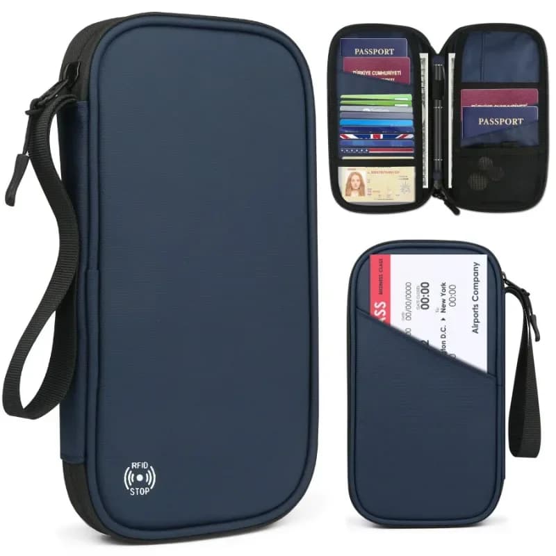 Portafoglio da Viaggio, Porta Passaporto Creativo, Organizzatore per Documenti, Accessori da Viaggio, Borsa per Documenti, Porta Carte e ID