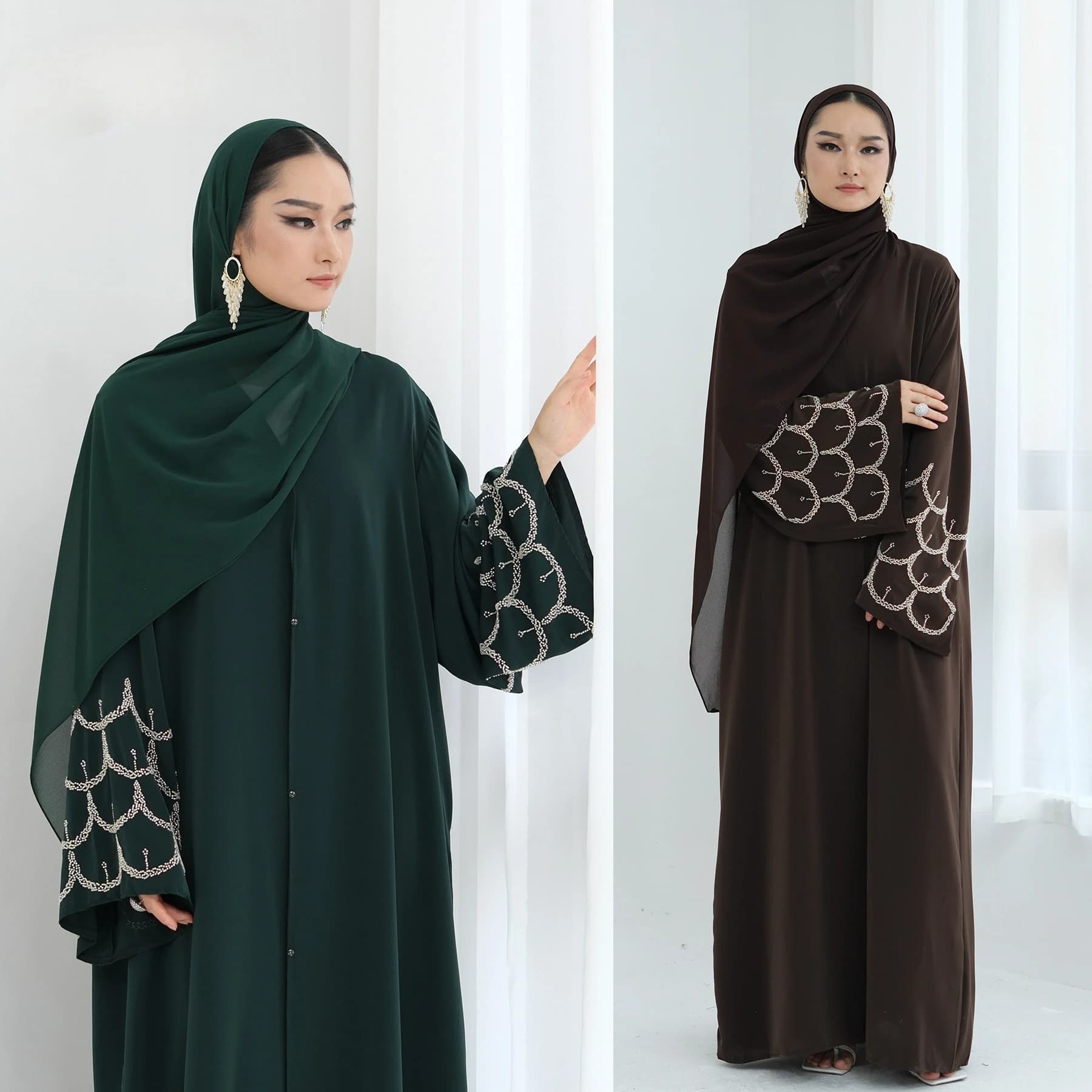 Embroidered woman's dress, Abaya, cardigan, Muslim jalabiya, long dresses for Ramadan, Islamic party dresses, long Arab dress, Morocco 2026