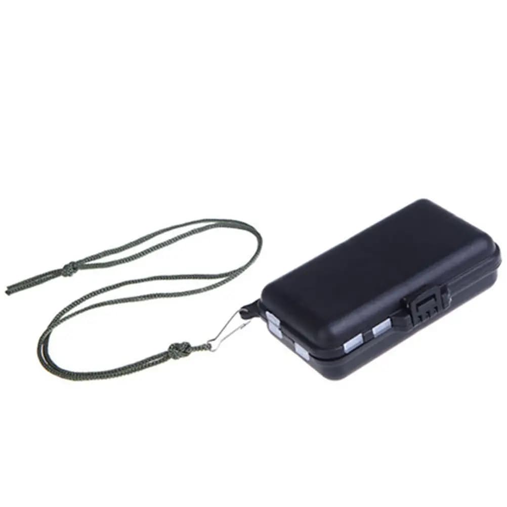 Scatola per Attrezzatura da Pesca in Plastica con 9 Scomparti Trasparenti 11.5x7x3cm Design Nero Trasparente per Esche e Lure