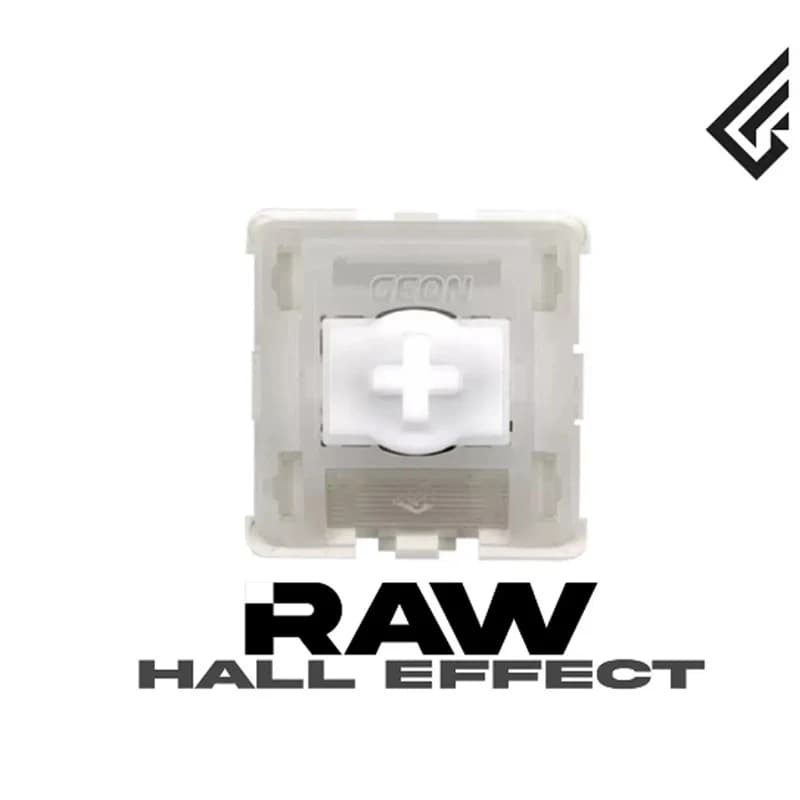 Geonworks RAW HE Interruttore magnetico Interruttore da gioco personalizzato 40g/50g RGB Colonna guida luce Interruttore Hall lineare per tastiera Wooting