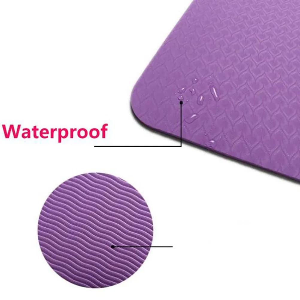 TPE Premium Yoga Mat Thick 6mm, Extra Amortizing for Articulations, Knee, Elbows, Hands, Feet, Non-slip Surface for Hot Yoga and Pilates