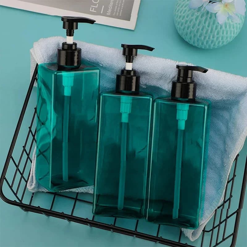 Bottiglie per Dispenser di balsamo per Shampoo in plastica bagno bottiglia per lozione a pompa riutilizzabile vuota contenitori per sapone cosmetico Set 3/1 pz